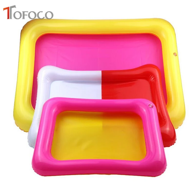 

TOFOCO PVC 60*45Cm Indoor Magic Play Sand Children Toys Mars Space Inflatable Sandbox/Pool Tray Accessories Plastic Mobile Table