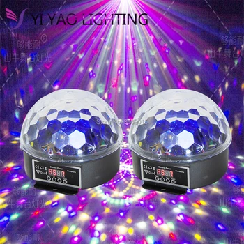

2pcs/lot Premium Sound Control Stage Light RGB LED Magic Crystal Ball