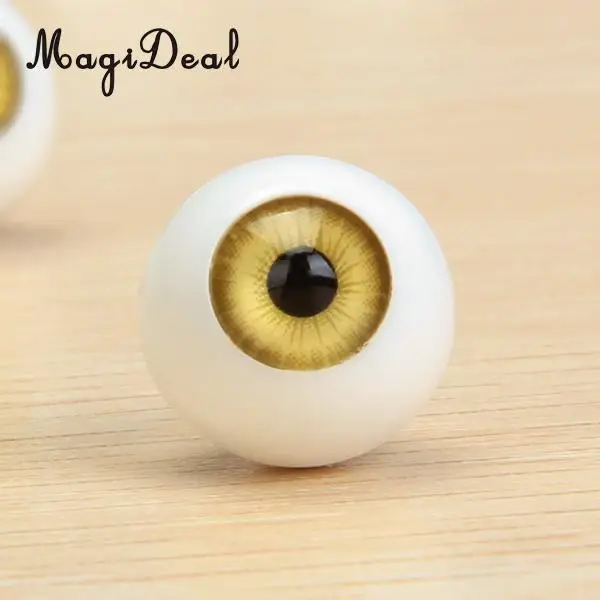 8Pcs/Pack Round Acrylic Doll Eyes Eyeballs for Dolls Plush Animal Toys Halloween Props DIY Craft Accs 16mm