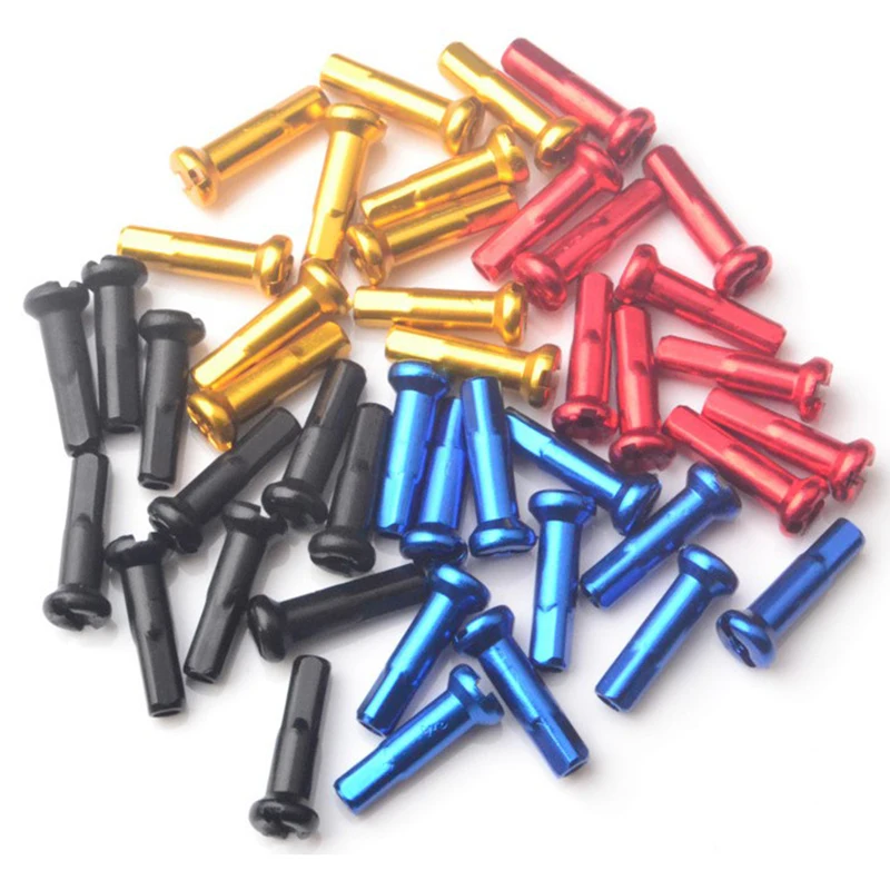 72Pcs/Lot 14mm Alloy Anodized Wheel Spoke Nipples For Mountain Bike Spoke Caps Cycling Accessories High Quality