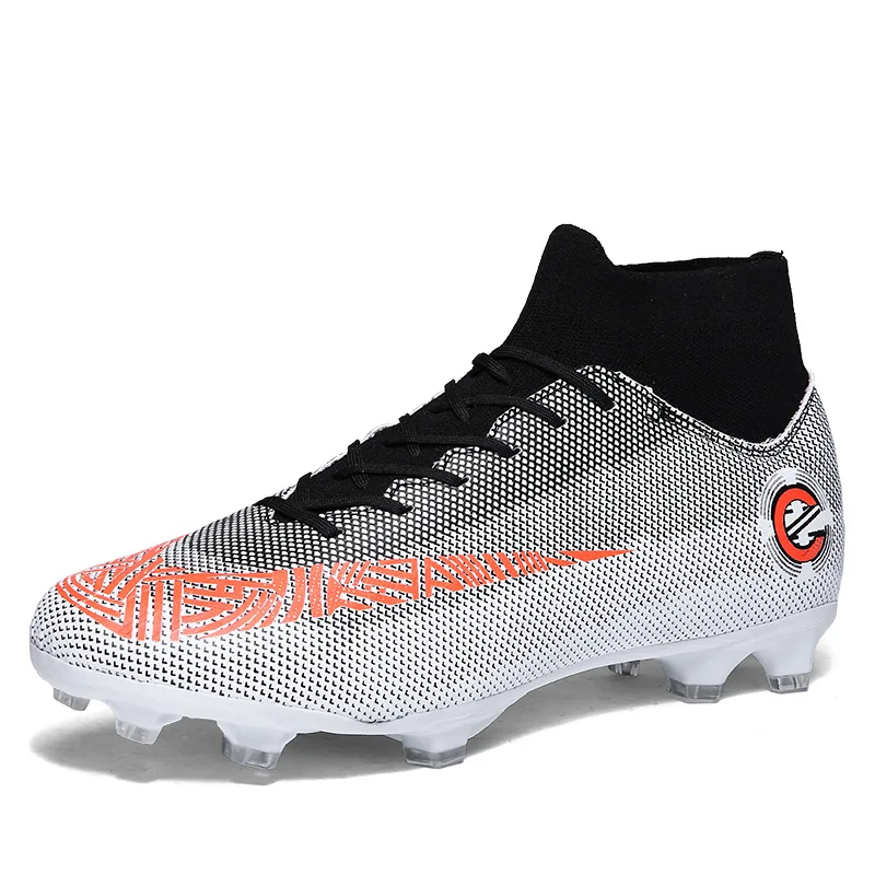 JINBEILEE Football Shoes Male Broken Nails TF High Help AG Long Nails Non-slip Competition Training Shoes Large Size