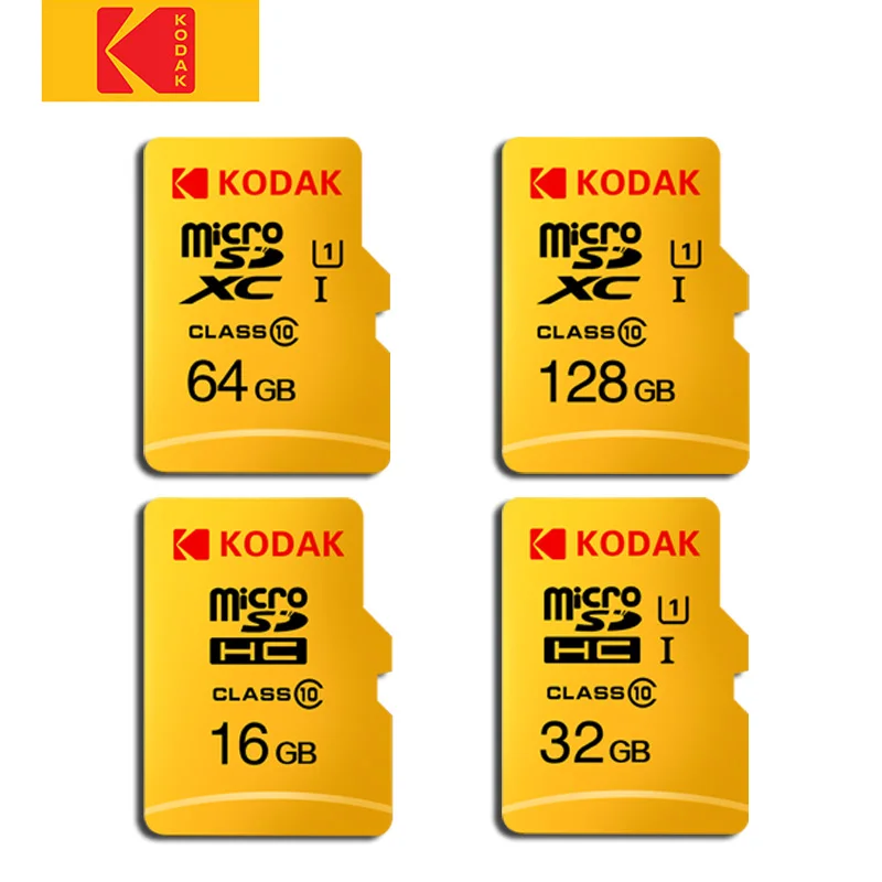 Kodak micro sd карта 16 ГБ 32 ГБ 64 ГБ 128 ГБ SDXC/SDHC класс 10 Флэш-карта памяти micro sd 32 Гб sdcard для смартфонов/камер