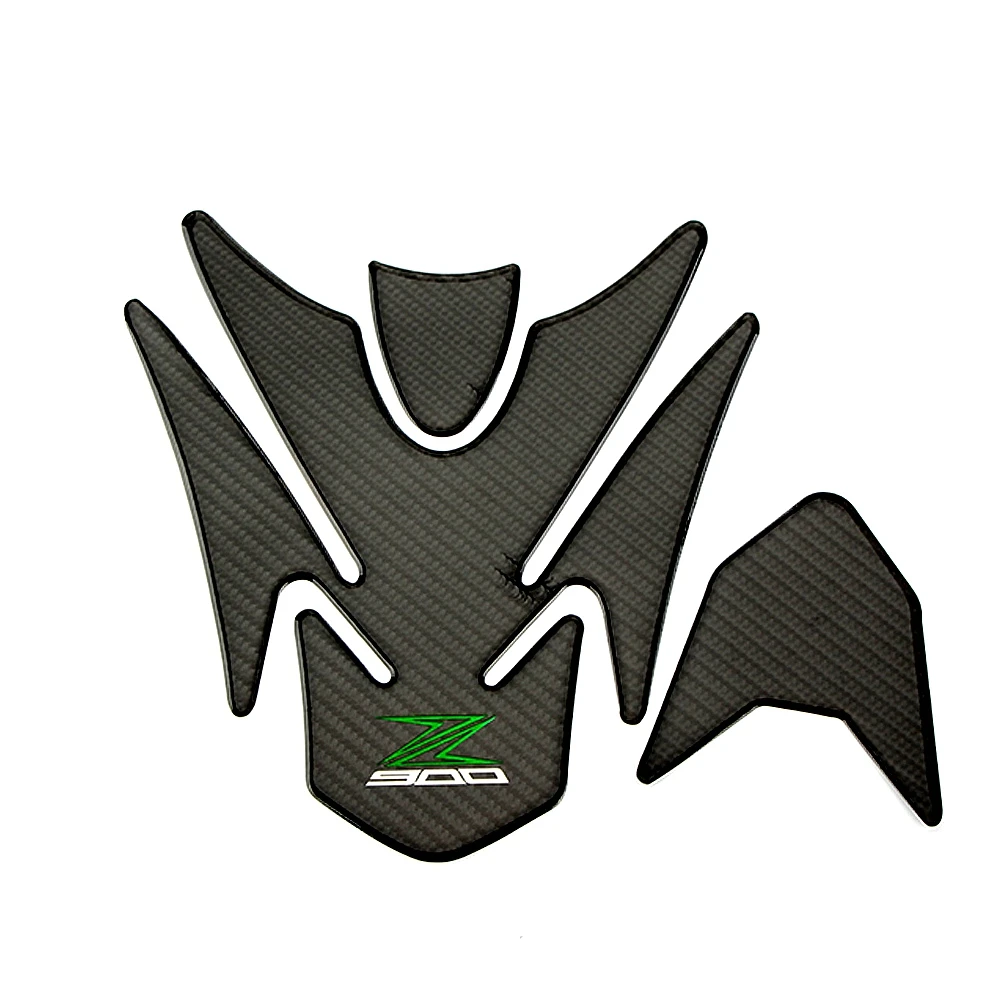 

3D Carbon Fiber Fuel Gas Cover Z Logo Tank Pad For Kawasaki Z900 Fish Bone Sticker Decals