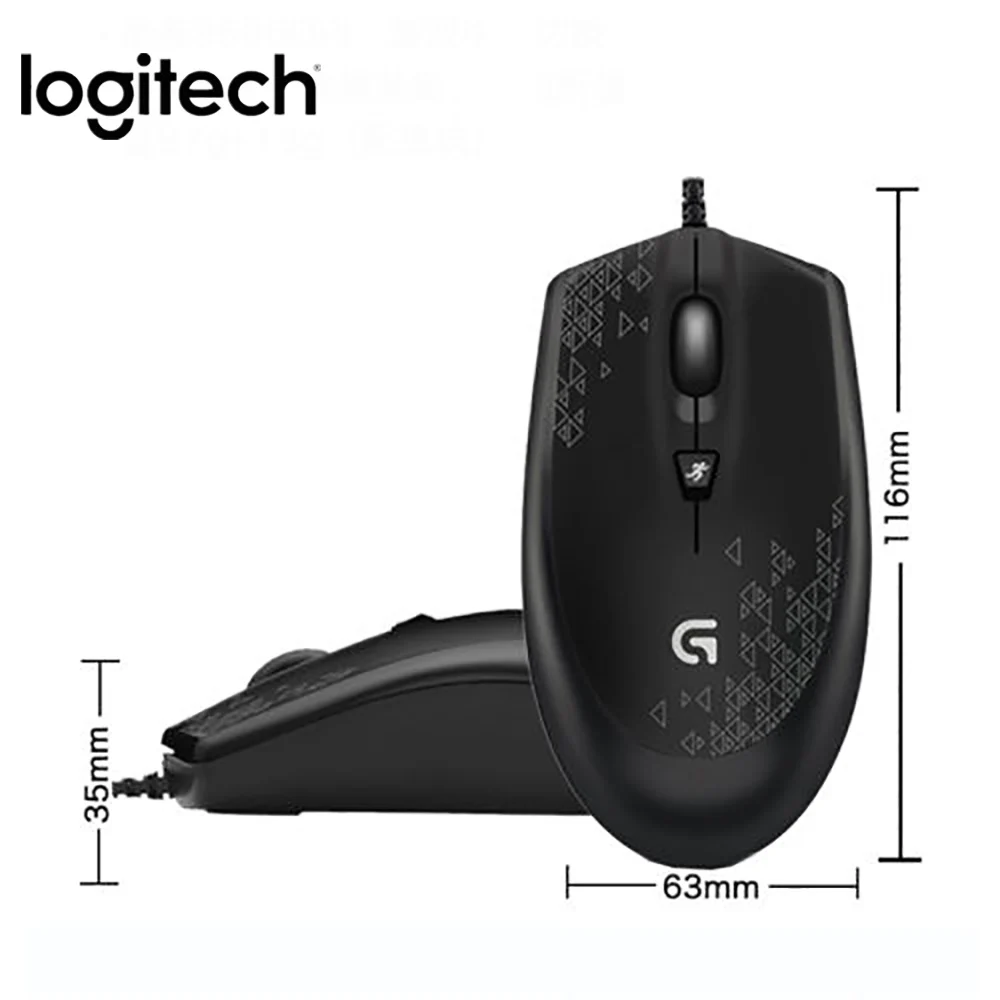 Проводная оптическая игровая мышь Logitech G90 проводная usb геймерская для ноутбука ПК