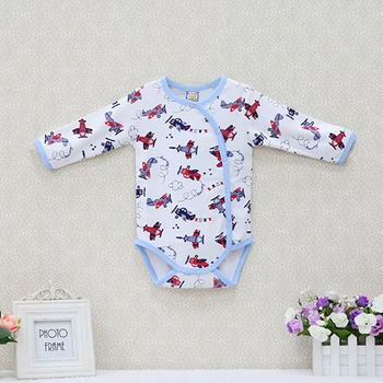 

2019 New Little Q Long sleeve integrated suit of newborn cotton boys and girls' clothing autumn children's printed clothing