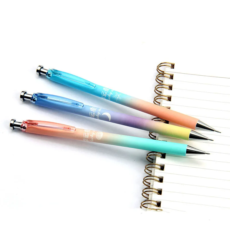 2pcs Candy Color Mechanical Pencil Automatic Pens Kawaii Stationery Cute