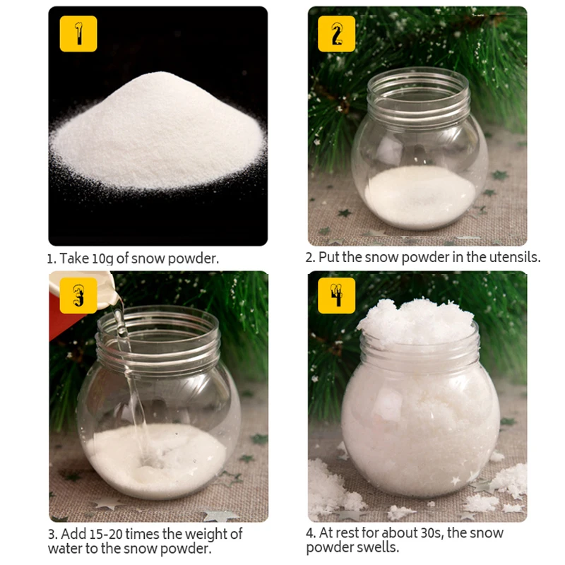 1Pack Hand DIY Artificial Snow Instant Snow Powder Christmas Party Super Absorbant Frozen Christmas Party Home Festival Decor 1Pack Hand DIY Artificial Snow Instant Snow Powder Christmas Party Super Absorbant Frozen Christmas Party Home Festival Decor