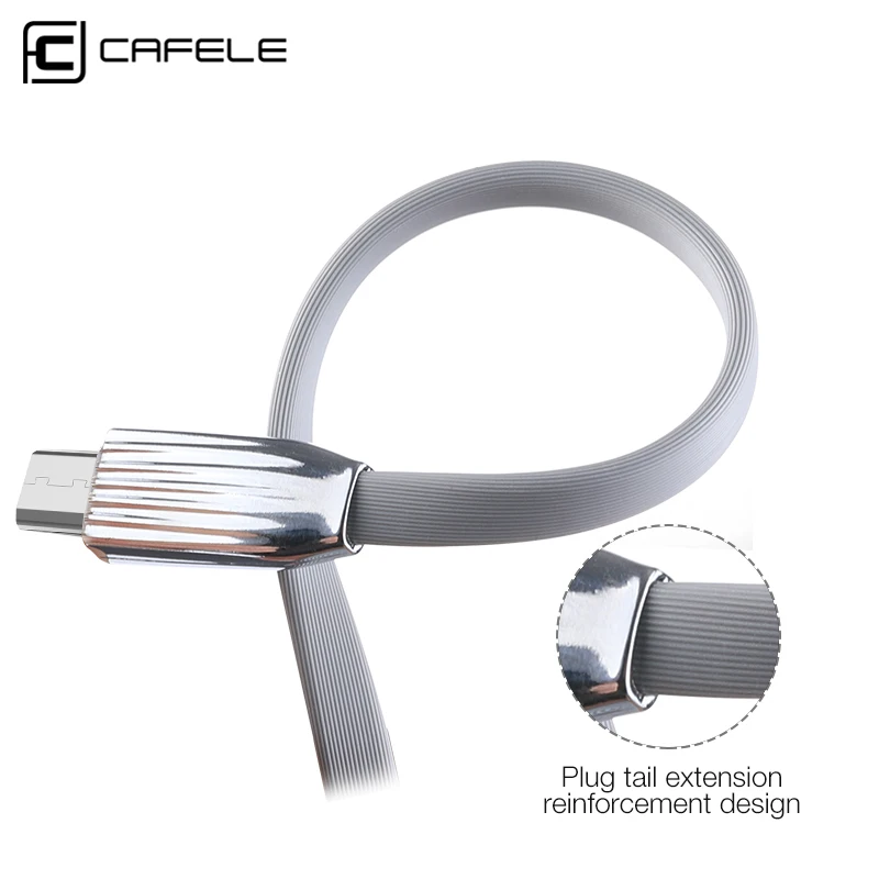 Cafele Кабель Micro-USB с белый светодиодный светильник 120 см без каблука кабель передачи данных Micro-USB 5V 2A для samsung Xiaomi huawei