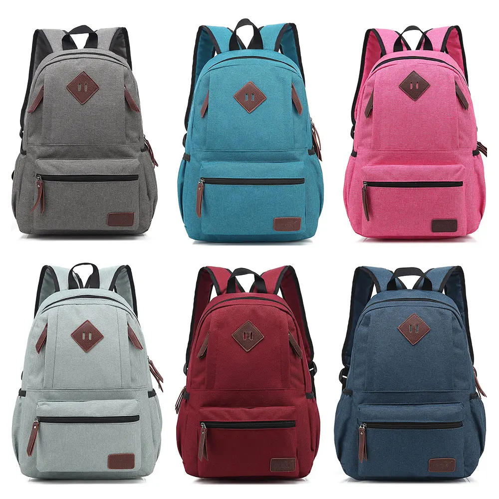 

Multicolor Retro Simple Boy Girl Student Book School bag Teenagers Canvas Women Female Bagpack Men Laptop Backpack Travel Bag