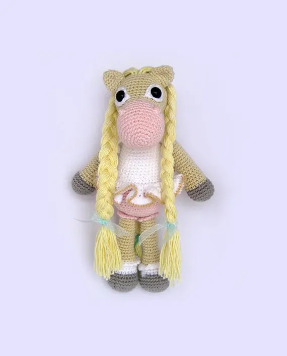 Игрушка погремушка амигуруми из длинных волос для девочек |rattle toys|toy rattletoy stuffing |