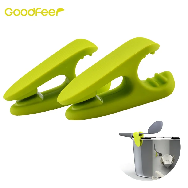 Goodfeer 2x Silicone Ladle Stand Pot Pan Spoon Holder Racks Kitchen
