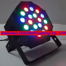 4 шт./лот Новинка! 18*3 Вт свет этапа высокое Мощность рабочие харатеристики освещения RGB с DMX512 Master Slave светодиодный плоский DJ контроллер оборудования