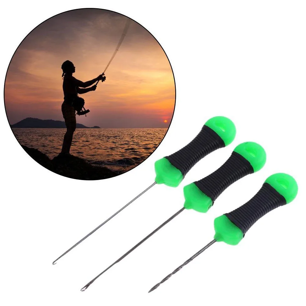 3PCS Carp Fishing Boilies Bait Drill Baiting Needle Gate Pellet Hair Rigs Splicing Making Tools Loading Accessories | Спорт и