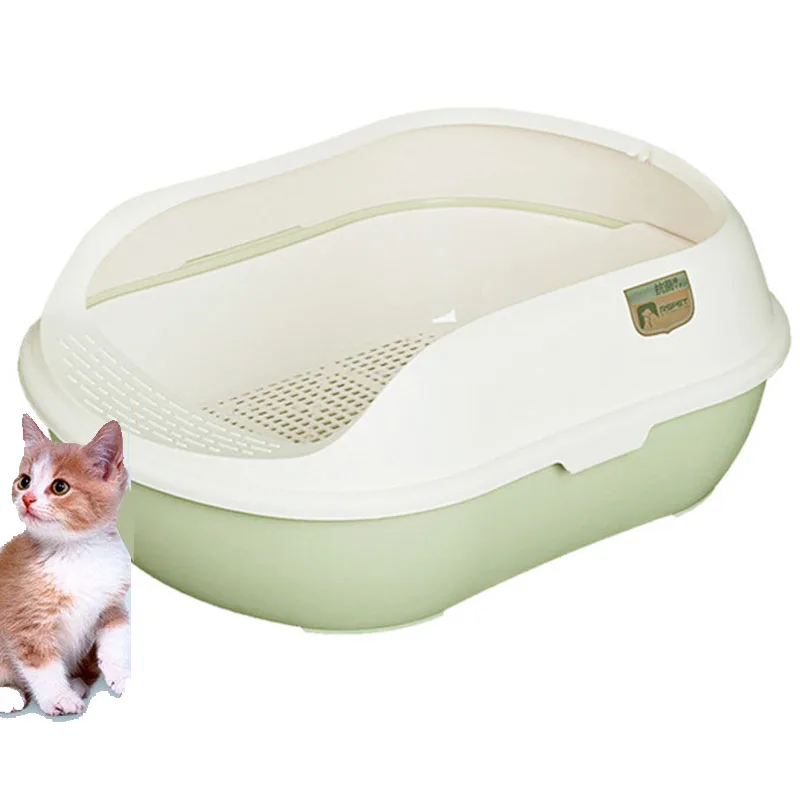 

Plastic Pet Litter Box Shovel Semi-closed Cat litter box Cat Toilet Training Kit Sifting Pot Cleanness for Kitten Dropshipping