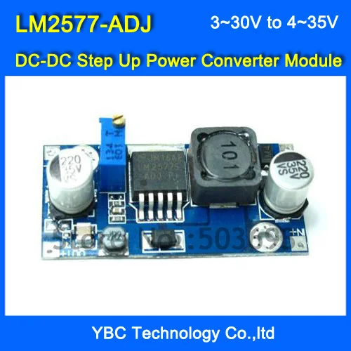 2 шт./лот 3-30 V постоянного тока до 4-35 в LM2577 Регулируемый DC-DC шаг вверх Мощность модуля преобразователя Новинка