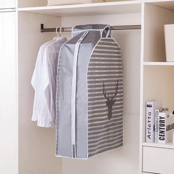

PEVA Clothes Storage Bag Wardrobe Dust-proof Clothes Bag Cover Clothing Organizer Hanging Coat Storage Bag Clothes Protection