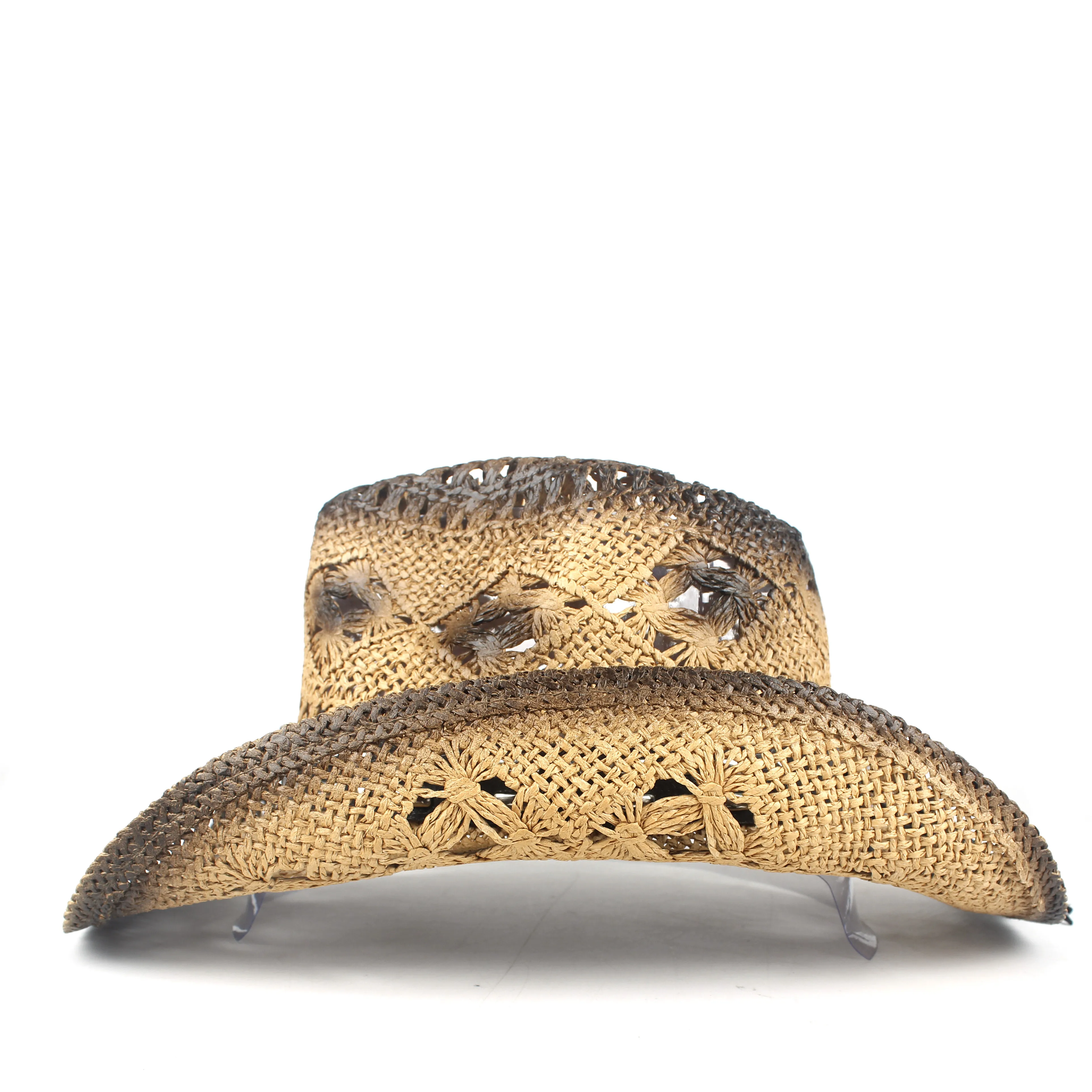Новая соломенная открытая западная ковбойская шляпа для женщин и мужчин HandmadePunk Sombrero Hombre пляжная ковбойская джаз шляпа от солнца размер 56-58 см