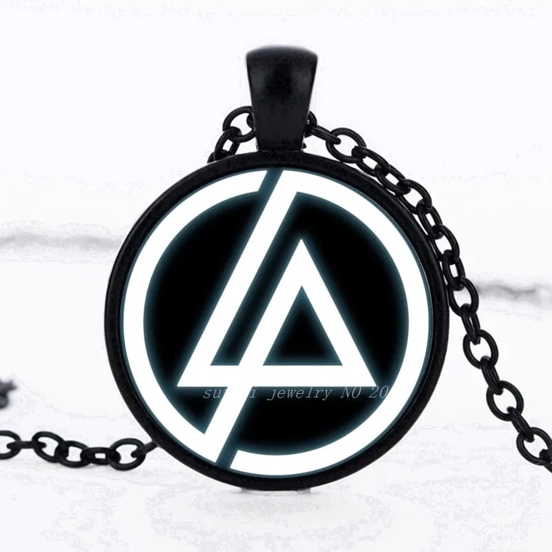 Горячая Мода Linkin Park логотип кулон ожерелье ювелирные изделия стеклянный купол ожерелья для мужчин женщин поклонников аксессуары подарок