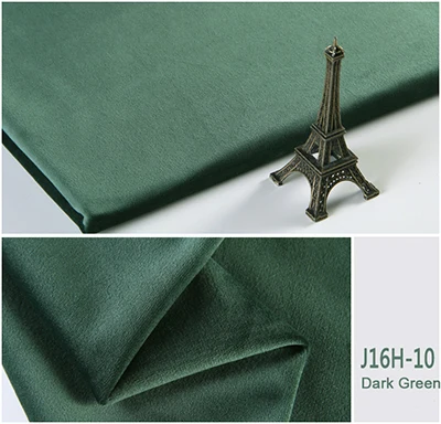 ESSIE HOME 140 см мягкая бархатная велюровая ткань, плюш, скатерть, обивка, ткань для штор, нежный пастельный цвет - Цвет: Dark Green