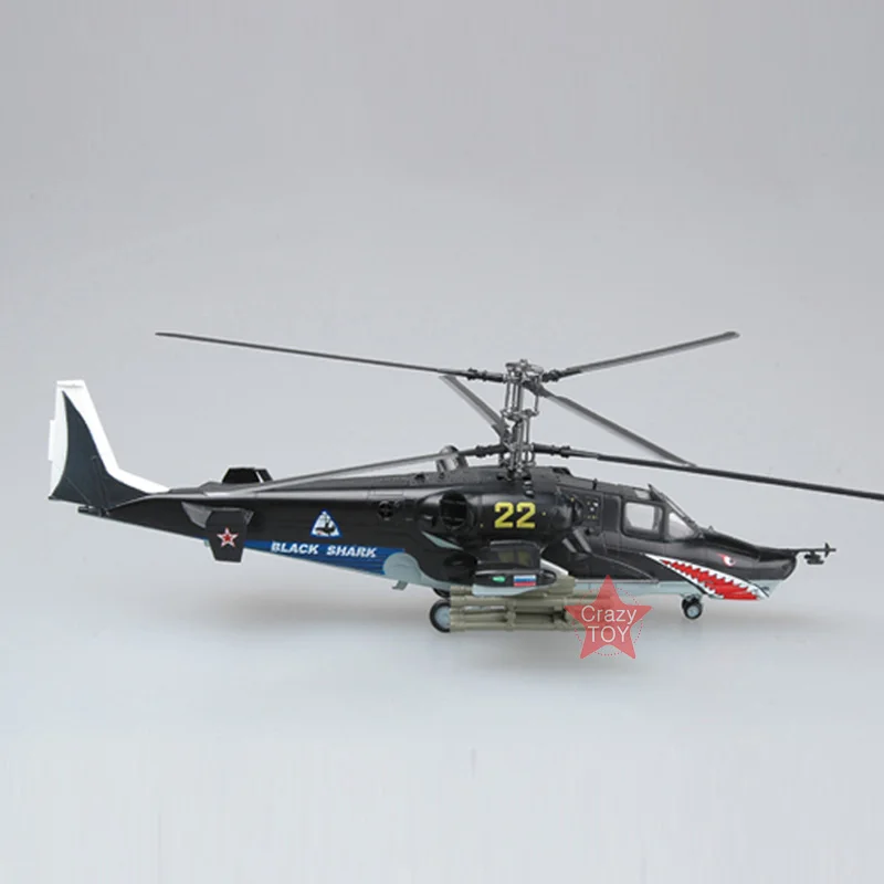 Easy Model ВВС России Ka-50 черный вертолет Shark 1/72 весы Готовая модель игрушки для сбора подарок 37023