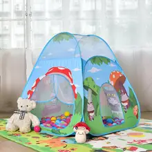 Дети играют детская складная палатка для детей грибы, лес мультфильм палатка дом Крытый игры на свежем воздухе вигвама Замок принцессы Детские океан Мячи палатка