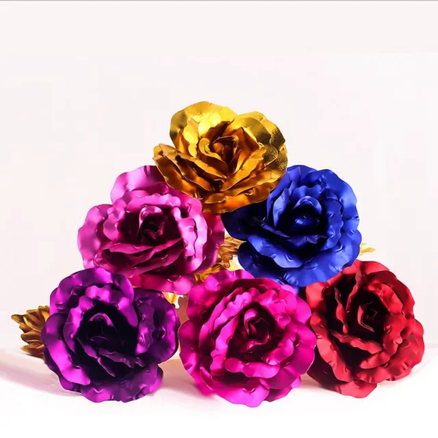 1pc Gold Foil Plated Rose Creative Gifts Lasts Forever 1pc Gold Foil Plated Rose Creative Gifts Lasts Forever For Lover S Wedding Christmas Day