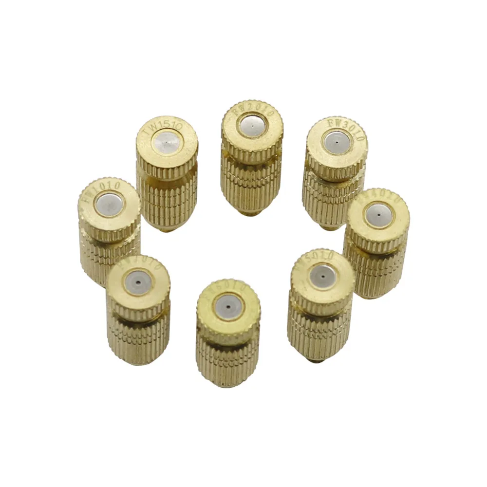 

Brass Spray Nozzle High pressure mist cooling Nozzle with Male thread Connector Agriculture Vegetable Irrigation 20Pcs