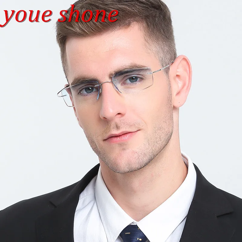 youe shone B Titanium Ultra Light Tint Glass Men Stylish Eye Glasses