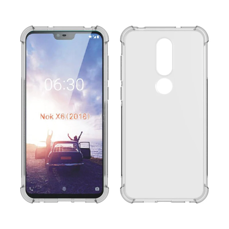 Чехол-подушка безопасности из мягкого силикона и ТПУ для Nokia X6 2018 ультра тонкий