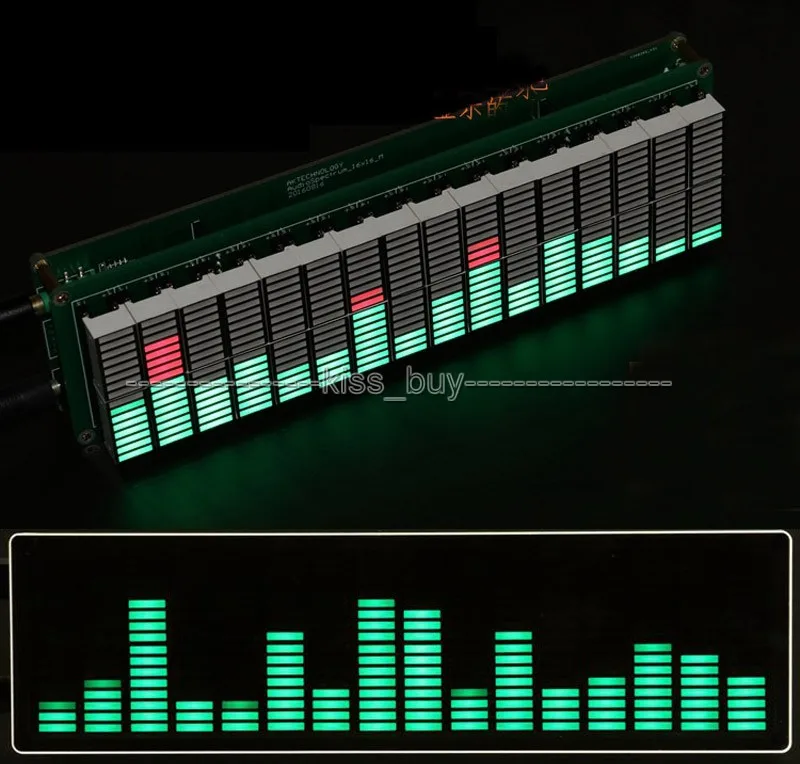 AK1616 16 уровень светодиодный индикатор аудио спектра дисплей доска скорость регулируемый режим АРУ наборы