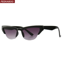 Peekaboo, полуоправа, кошачий глаз, солнцезащитные очки, Ретро стиль, черный, белый, красный цвет, подарок, женские солнцезащитные очки,, uv400
