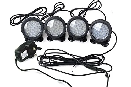 

Change-color 4 Light Submersible Underwater 36LED Lights for Water Garden Pond
