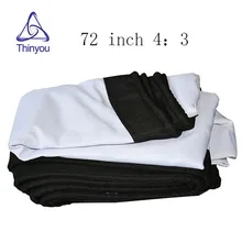 Thinyou 72 Inch 4:3 HD foldable Portable Projector Screen Meter with Eyelets Without Frame Multi-media Outdoor For Home Theater