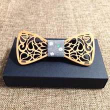 Классический формальный полый крылья бороды благородный деревянный лук галстуки для мужчин свадебные костюмы деревянная бабочка-бабочка с мужские галстуки