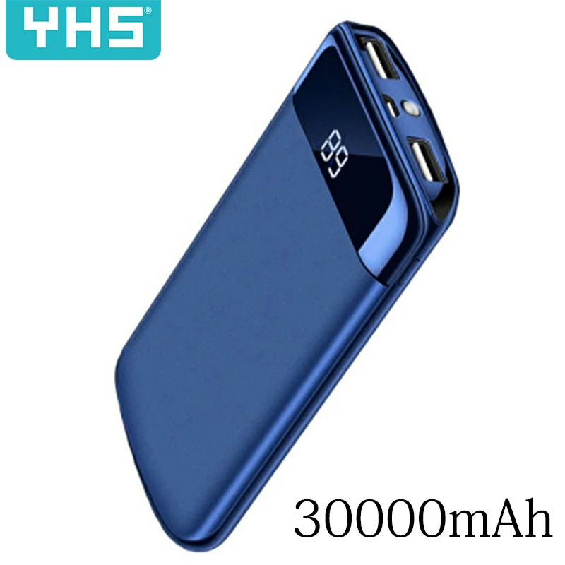

30000mah Power Bank External Battery PoverBank 2 USB LED Powerbank Portable Mobile phone Charger for Xiaomi MI iphone Samsung