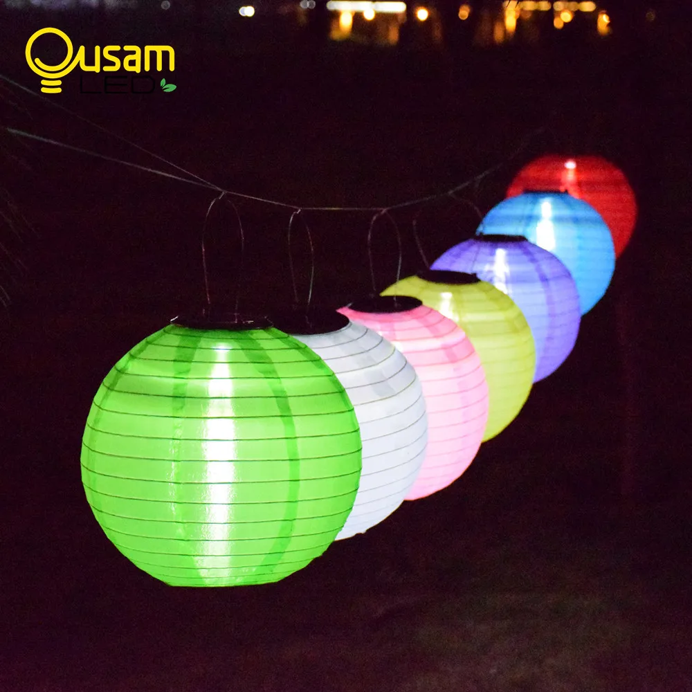 Waterproof Outdoor Garden Solar Light Fairy Led Festival Lanterns Waterproof Outdoor Garden Solar Light Fairy Led Festival Lanterns Hanging Lamp Christmas 7 Colors Landscape Lighting