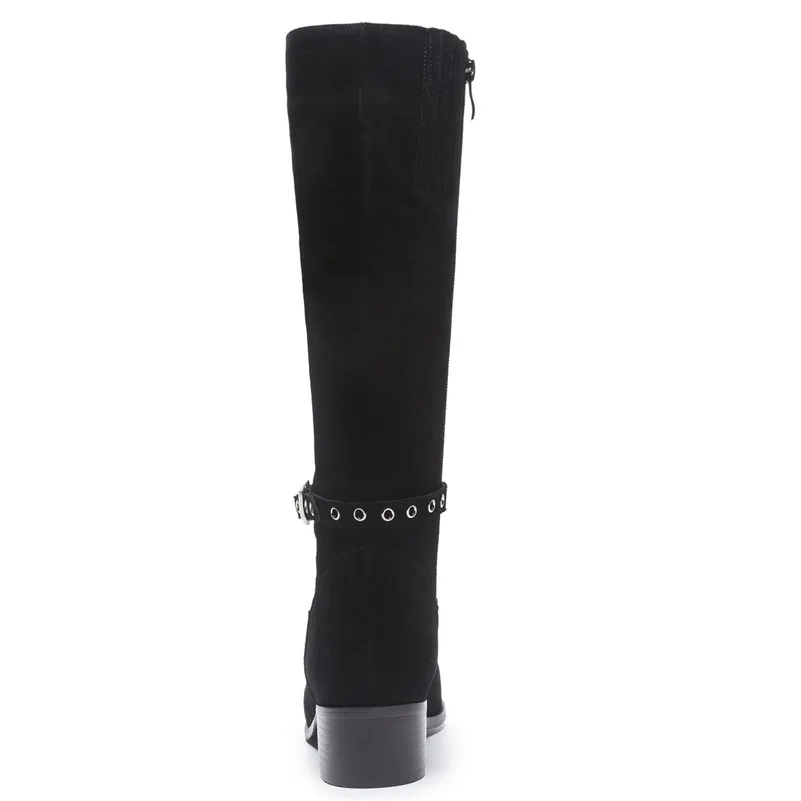 Rivets Haute Femmes Longues Automne Hiver Talons Moto Bottes Sexy Mode Hauts Hautes Chevalier Fedonas Marque Chaussures De Noir wqF6EwX
