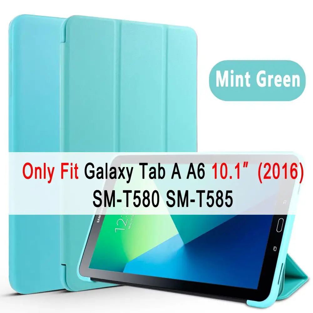 Для samsung Galaxy Tab A A6 10,1 чехол Крышка T580 T585 T510 T515 SM-T580 SM-T510 кожаный чехол для задней поверхности из мягкого силиконовый чехол с принтом - Цвет: For SM-T580 SM-T585