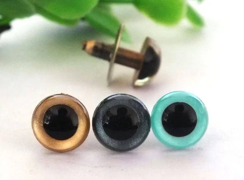 free shipping 10.5mm DIY Safety Plastic Mix color Toy Eyes for Bear doll accessories