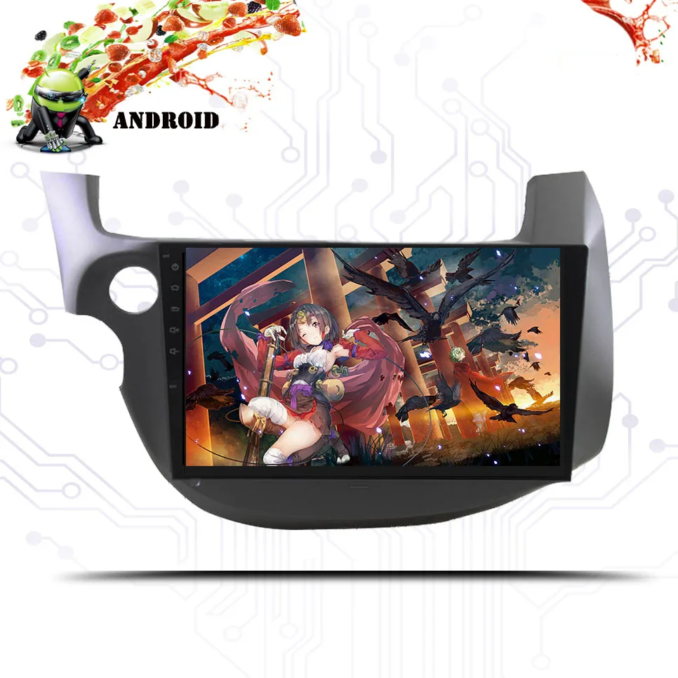 Cheap IPS 2 din Android 9.1 Head unit Car DVD CD PC player dvd GPS Navigation For Honda FIT JAZZ 2008-2013 car PC Stereo Radio System 3