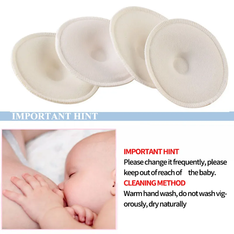 Моющиеся Многоразовые подушечки для грудного вскармливания, хлопковые мягкие удобные впитывающие Детские подушечки для грудного вскармливания
