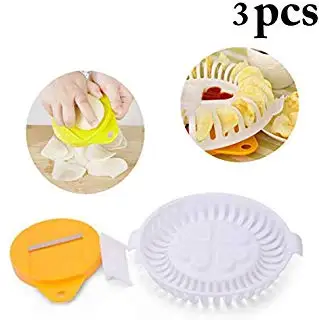 Conveniently Microwave Apple Fruit Potato Crisp Chip Slicer Snack Maker DIY Set Conveniently Microwave Apple Fruit Potato Crisp Chip Slicer Snack Maker DIY Set