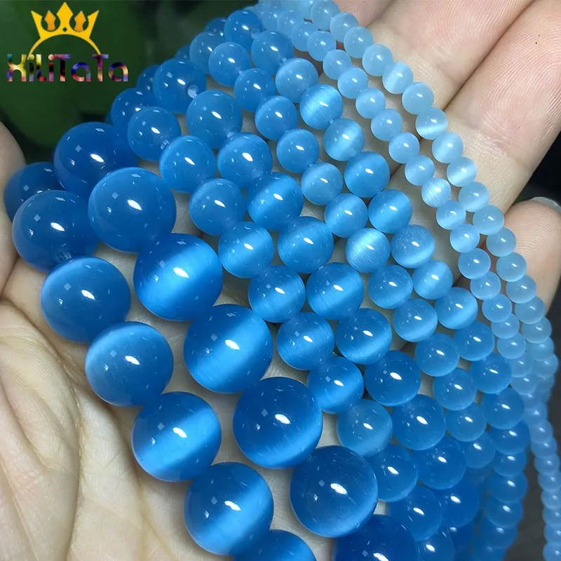 16’‘Strand Natural Opal Stone Round Spacer Loose Beads Jewelry Making DIY 4-10MM