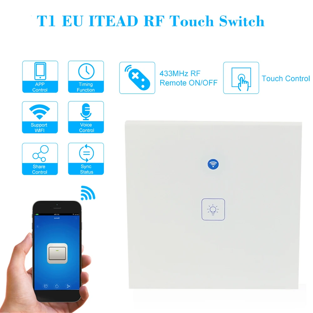 

220V zigbee EU WIFI Wireless APP Control Wall Switch 1/2/3 Gang Remote Smart Home Touch Switches Work With Alexa/Google Home