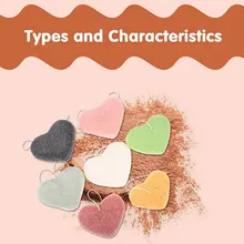 Heart-shaped ball wash face clean flour puff натуральный аморфофаллюс коньяк спонж для лица чистящий образец Очищение лица puff макияж инструменты