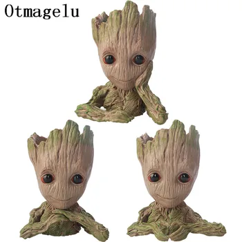 

Groot Tree Man Model Figure Garden Aquarium Plant Bonsai Pot Stone Decoration Fish Tank Ornament Rock Shelter for Fish Shrimp