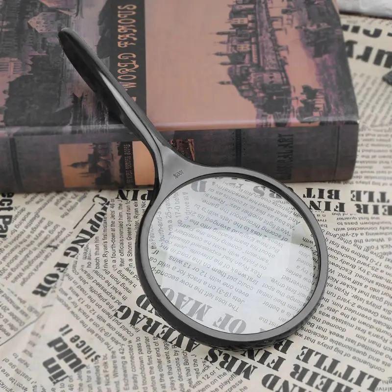 

100mm Handheld Magnifier 5X Reading Map Newspaper Magnifying Glass Jewelry Loupe
