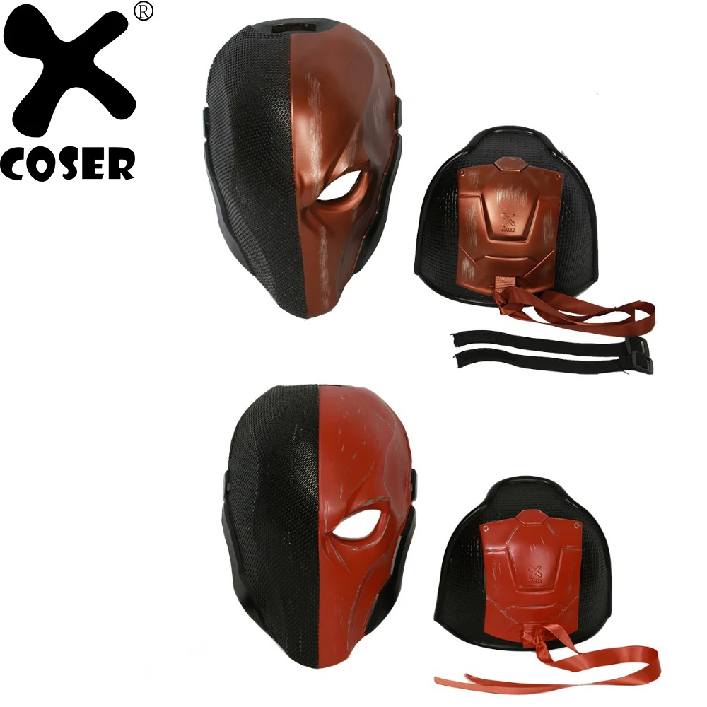 

XCOSER 2018 Hot Game Updated Deathstroke Helmet Batman Arkham Knight Cosplay Full Head Mask Masquerade Halloween Party For Men