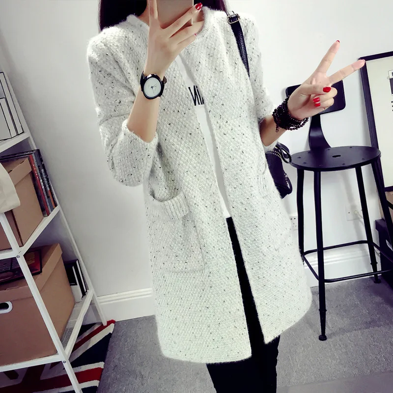 

women sweater 2018 new brand cardigan female winter clothes women plus size casual long cotton o-neck sweater women winter coat