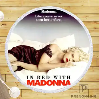 

Custom DIY Customized Microfiber Fabric madonna (2) Round Beach Blanket Towel Printed on Demand 150cm #19-01-28-3-98